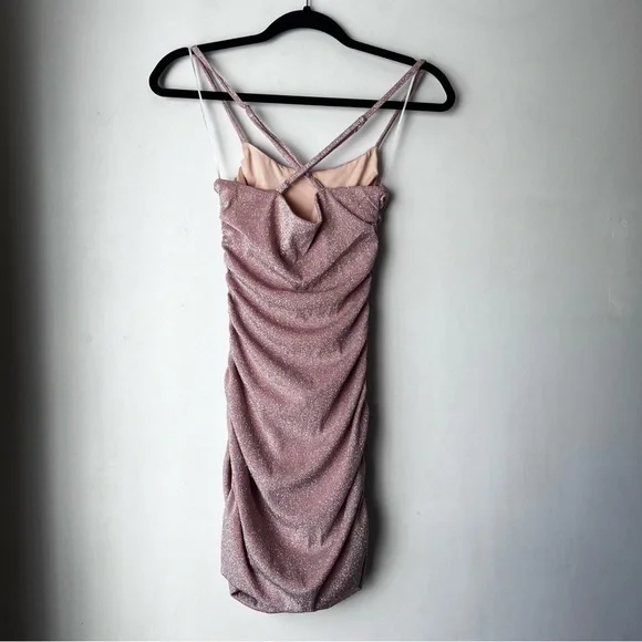 Princess Polly Shayla Champagne Sparkle Bodycon Mini Dress 2 - Picture 3 of 11